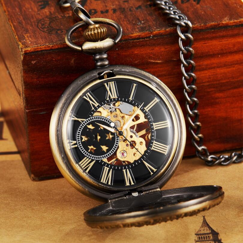 Hollow Carved Flip Semi-Automatic Mechanical Pocket Watch - Exquisite Intricate Elegant Sophisticated Accurate Durable