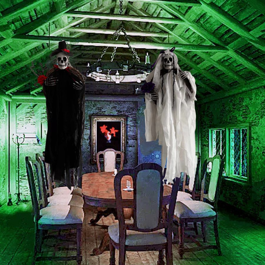 Décorations de fête d'horreur de maison hantée d'Halloween