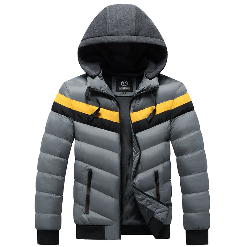 Män Vinter Casual Plus Size Huvjacka