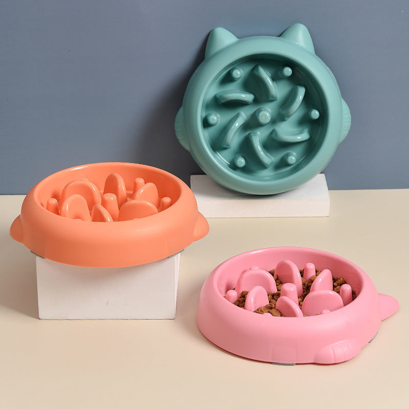 Hund Katt Slow Feeder Skålar Antikvävning Slow Feeder Skål Skål Hemma Hundätande tallrik Anti Gulping Bowl Tillbehör