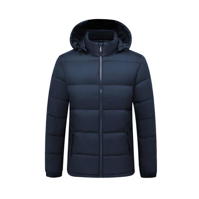 Hooded Cotton Jacket Men's Warm Quilted Jacket