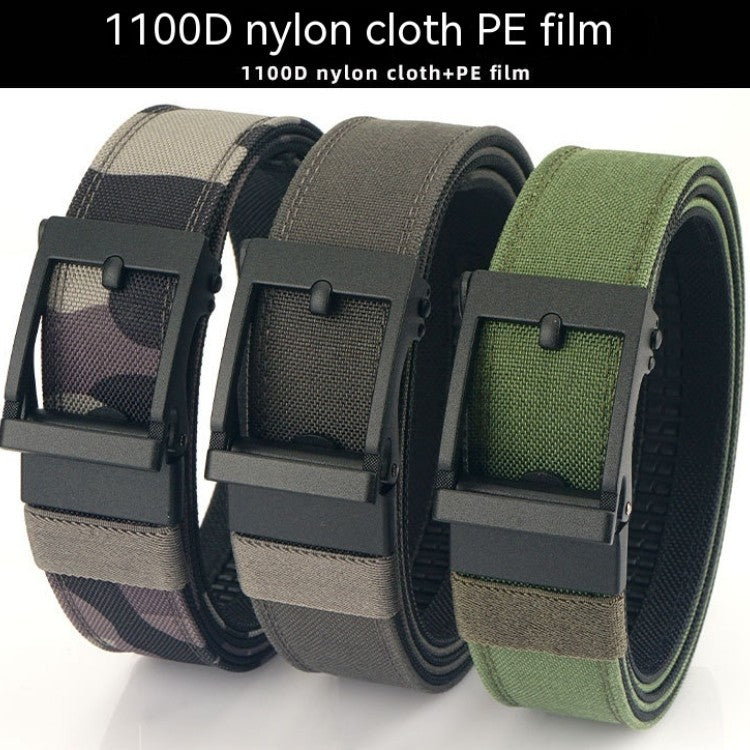 Men's Outdoor Casual Dual-Use Automatic Buckle Belt - Thickened Hardened Double-Layer