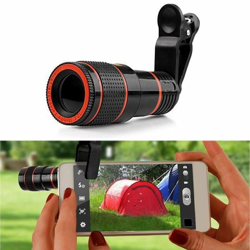 HD 8X Clip On Optisk Zoom Teleskop Kameralins För Universal Mobiltelefon