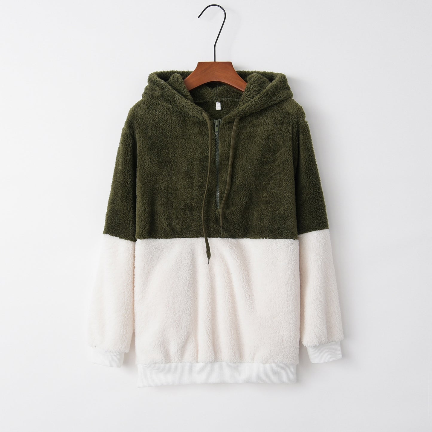 Veste pull décontractée à col rond et capuche avec coutures en corde pour femme
