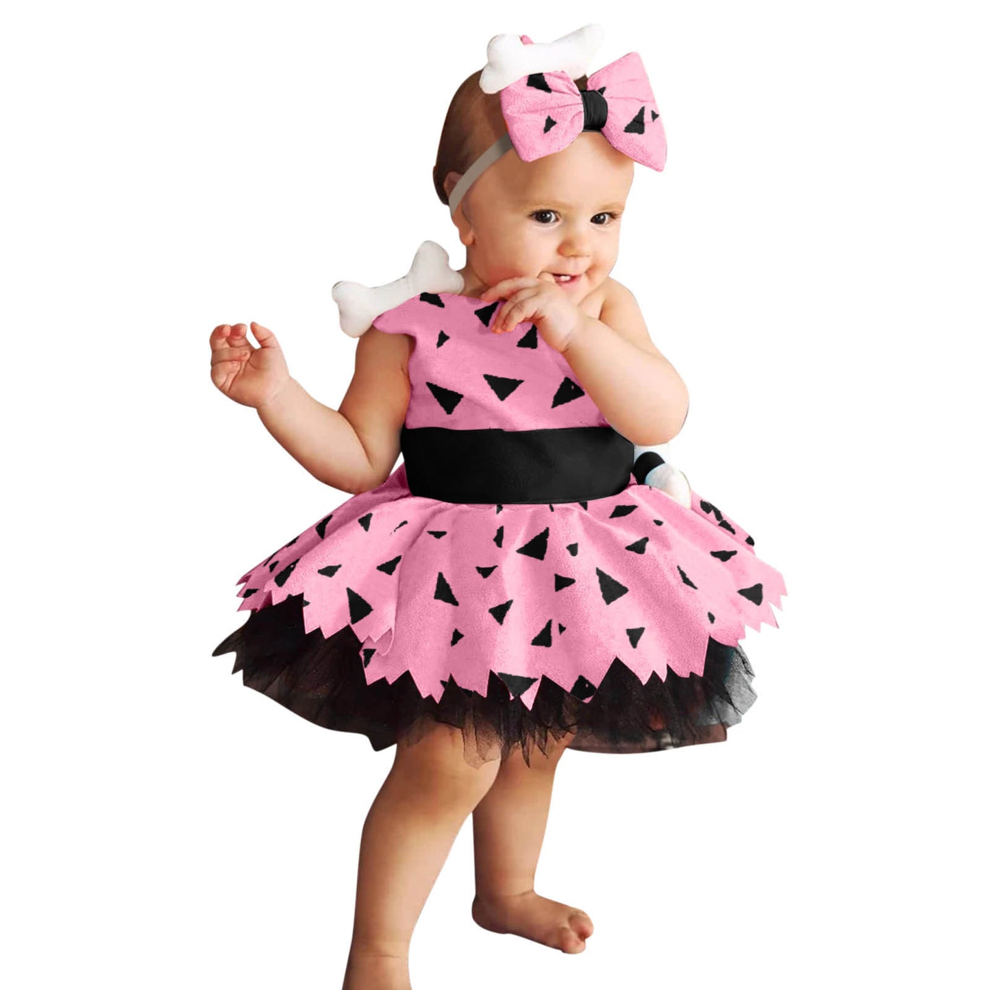 Costume de costume d'Halloween simple en maille pour filles