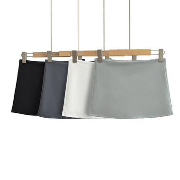 Women's Low Waist Hip Skirt - Spandex Anti-Exposure Design