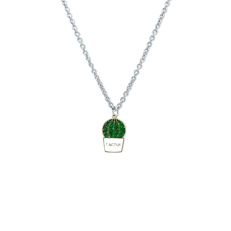 Collier Cactus Plante Accessoires Mode Homme Hip Hop Mignon