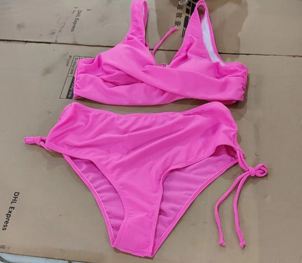Mode Strappy Bikini Baddräkt kvinna