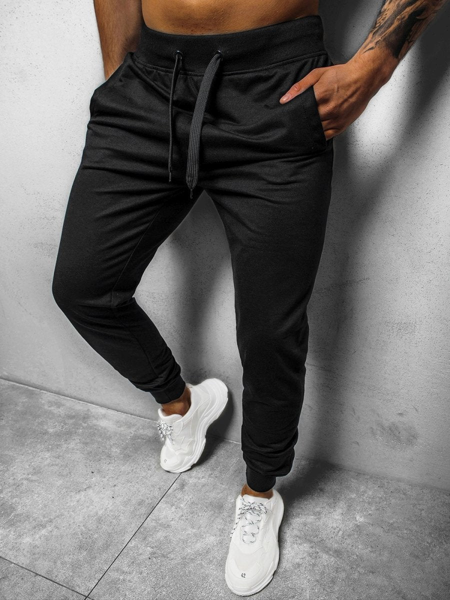 Män varma sportbyxor plus kashmir Casual