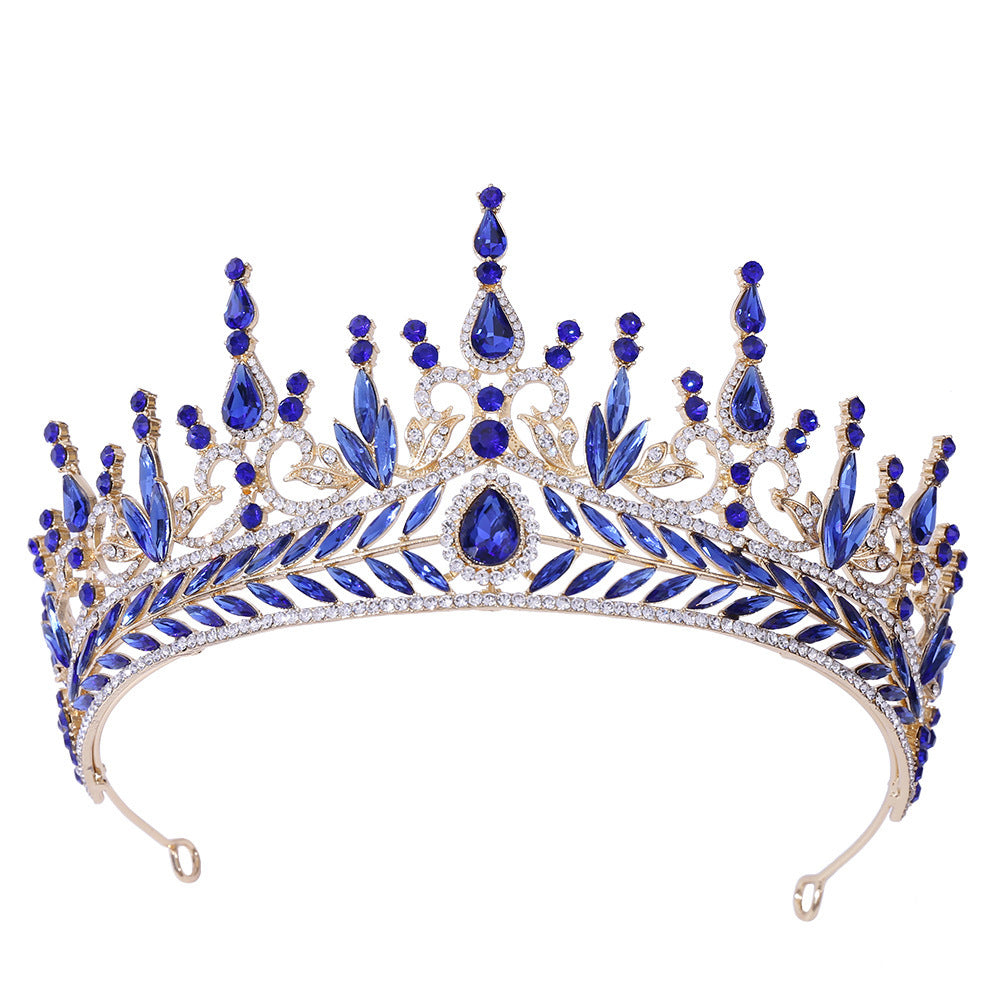 Bröllopshuvudbonader Hårbåge Set Crystal Baroque Large Crown