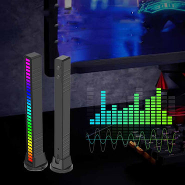 LED Strip Ljus Ljudkontroll Pickup Rytm Ljus Musik Atmosfär Ljus RGB Färgglatt rör USB Energisparande lampa Omgivningsljus
