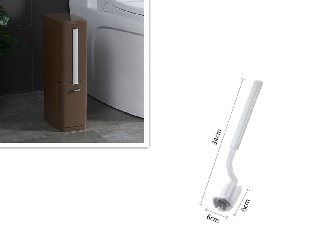 Creative Toilet Brush Set - Waste Basket Trash Can with Garbage Bag Storage