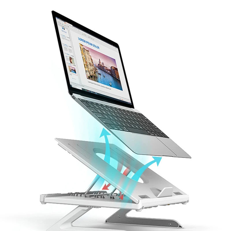 Nytt Laptopställ Multifunktionellt Hopfällbart Lyftbart Laptopställ Monitor Ökar Rack Aluminiumlegering Bas
