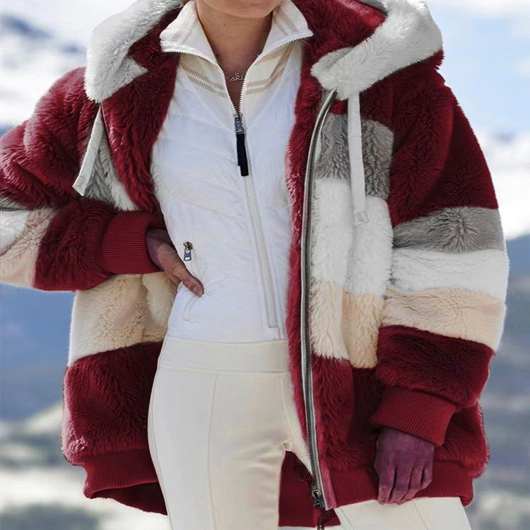Vinter tjock varm Teddy Coat Kvinna revers Long bras moelleux cheveux falska päls Jack ou Kvinnliga knappar Fickor blixtlås Overcog et
