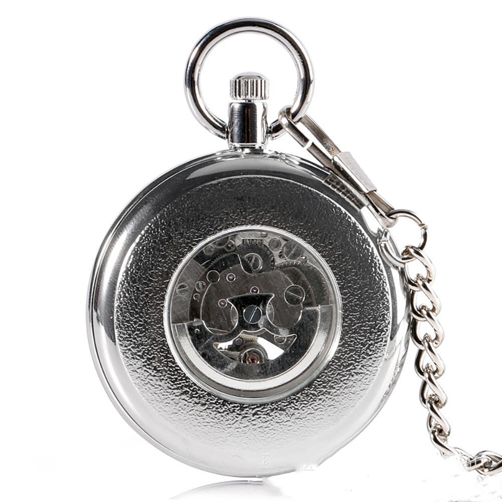 Creative Straight Plate Without Cover Roman Literal Automatic Mechanical Pocket Watch - Sleek Modern Classic Durable Stylish