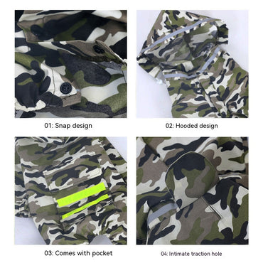 Manteau imperméable pour chien, bordure, vêtement pour chien de berger, imperméable