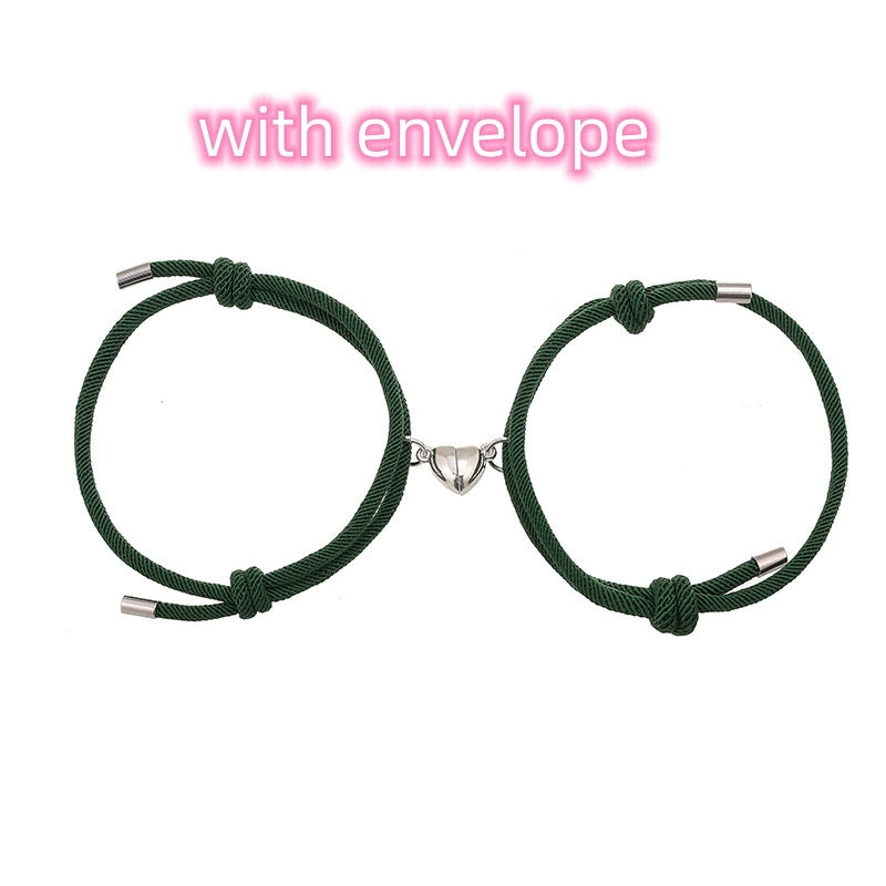 Enkelt Nylon Love Magnetic Armband