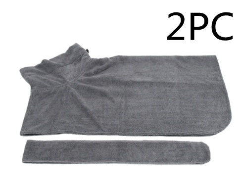 Absorbent Pet Bathrobe - Microfiber Dog Drying Coat with Adjustable Straps
