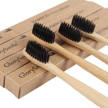 Brosse à dents en bambou pur naturel, brosse à dents Portable en cheveux doux, brosses écologiques, outils de nettoyage buccal