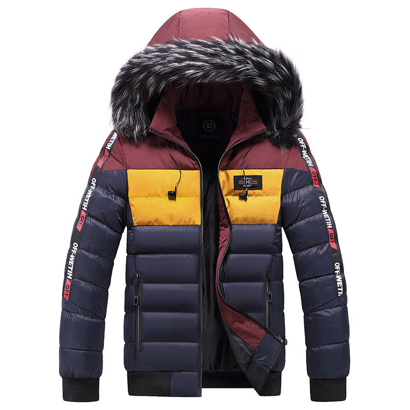 Veste à capuche pour jeunes hommes, épais, hiver