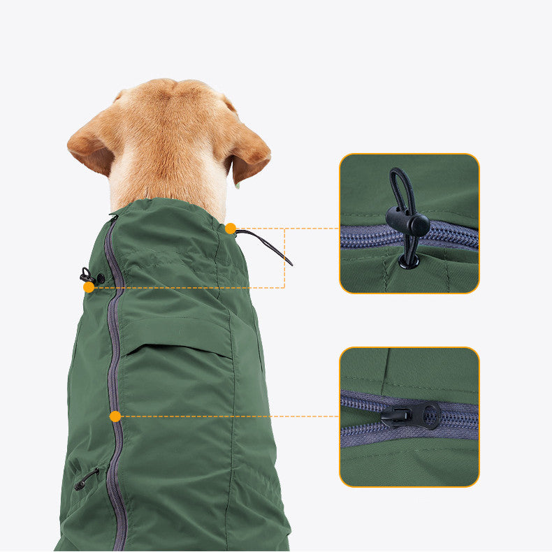Vêtements pour chiens avec trou de traction réfléchissant