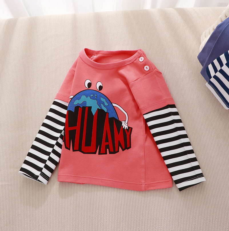 Chemise à manches longues en coton pour sous-vêtements pour enfants