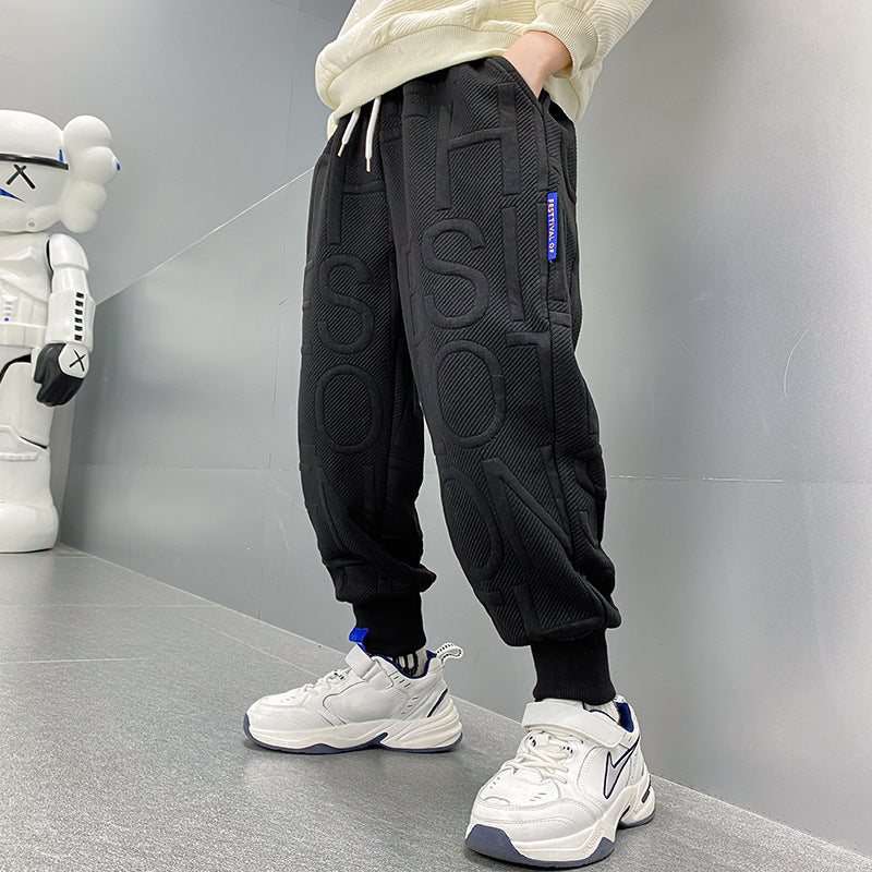 Trendiga nya spänne pojke casual byxor sport