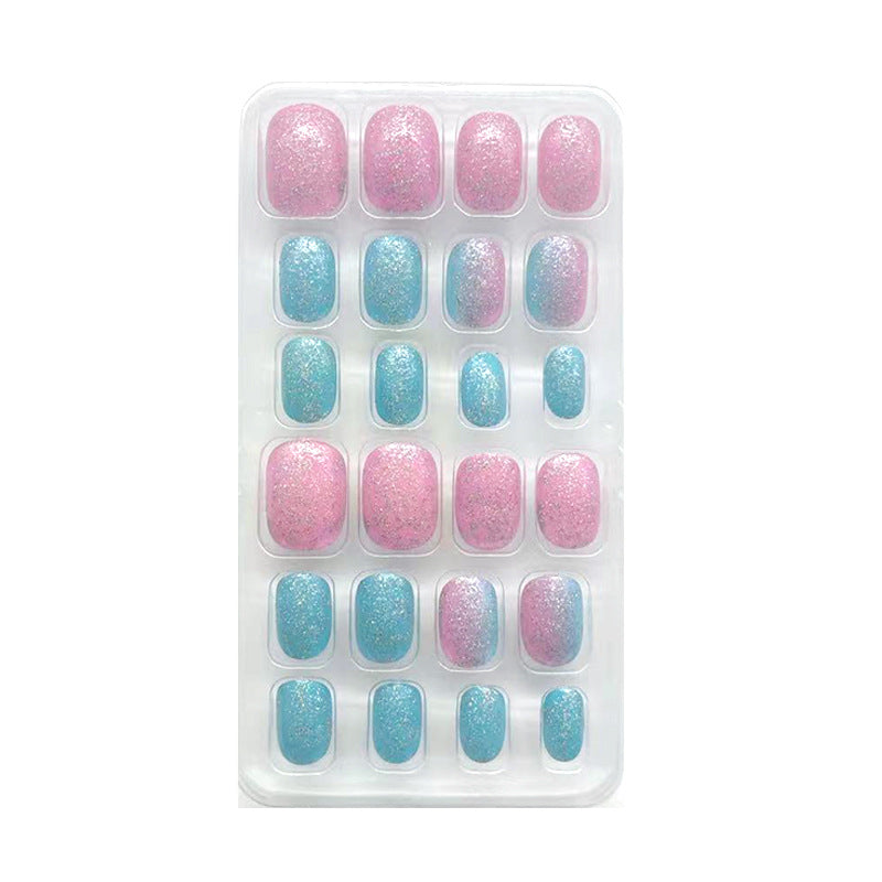 Autocollant de soin des ongles portable pour enfants, 24 pièces, dessin animé de poche