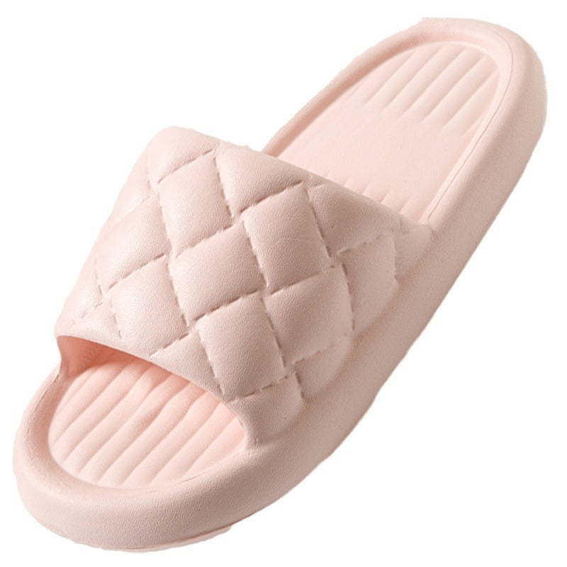 Unisex Rhombus EVA Summer Slippers - Non-Slip Lightweight
