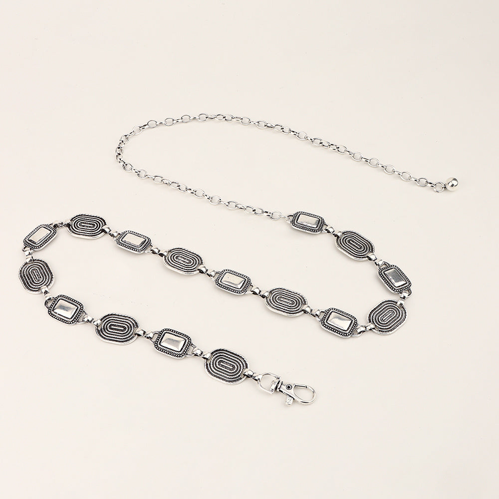 Women's European American Cross Border Waist Chain Boho Style Thin Metal - Global Fusion