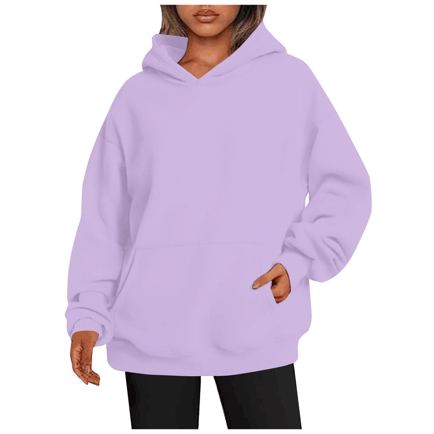Women's Hoodies With Pockets - Fashion Solid Sweatshirt - Oversized Hooded Sweater - Womens Clothing
