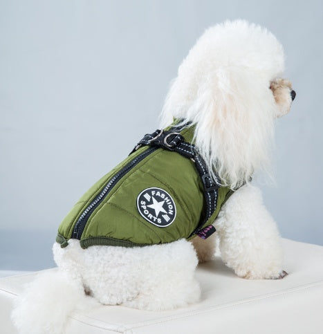 Vêtements rembourrés de coton pour chien chaud pour animaux de compagnie Gallus réfléchissant épaissi doublé de polaire