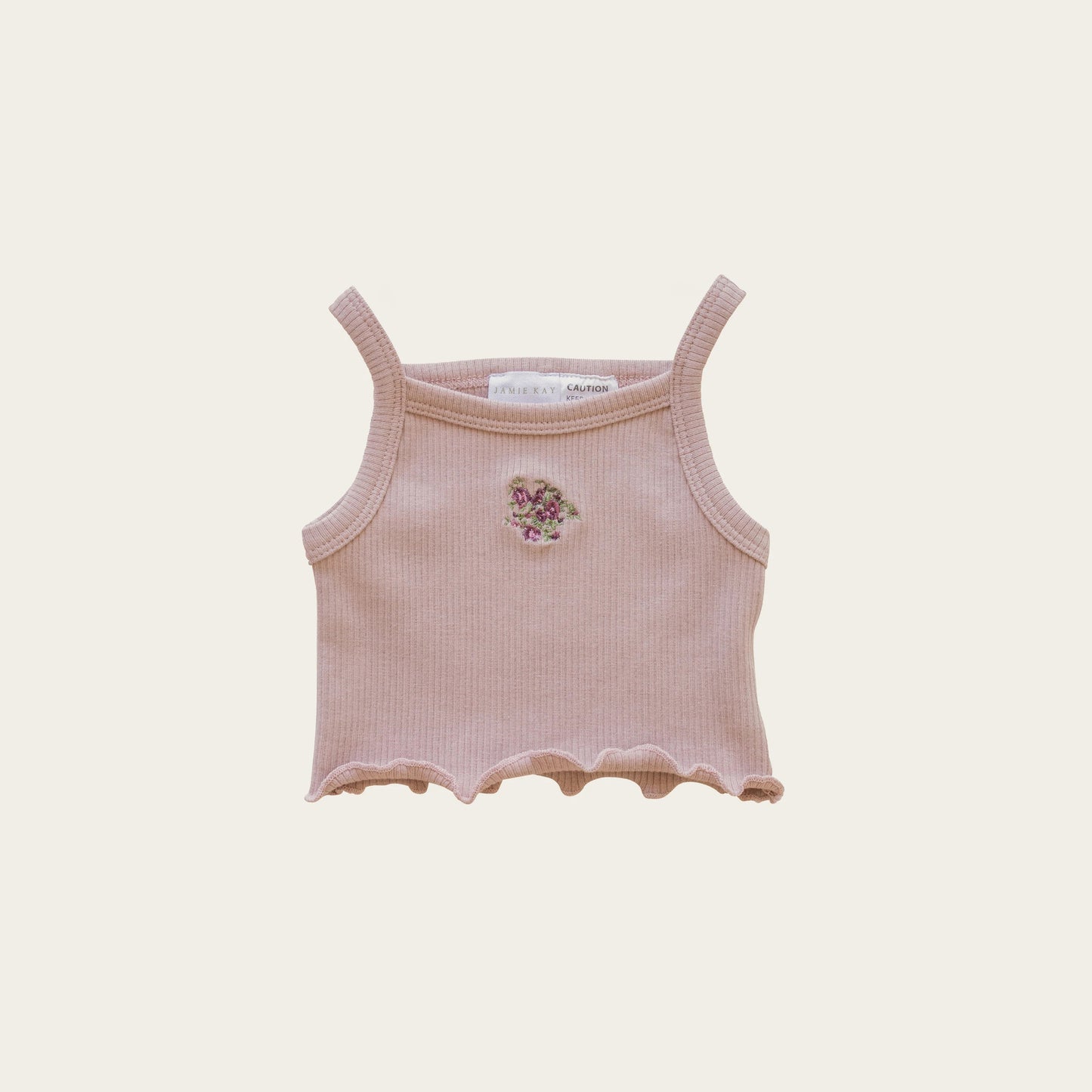 Rose Grey Broderade Stickning Baby Barnkläder
