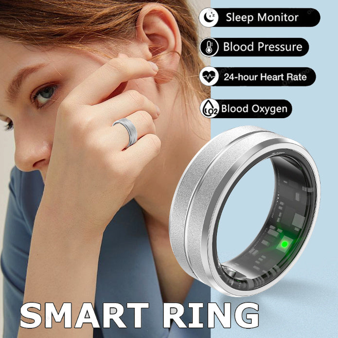 2024 Smart Ring För Män Kvinnor Puls Blodsyremätning Multisportlägen IP68 Vattentät Smart Ring För Android IOS