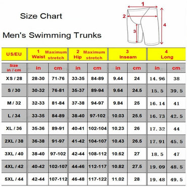 Men's Fashion Comfortable Lycra Breathable Swimming Pants