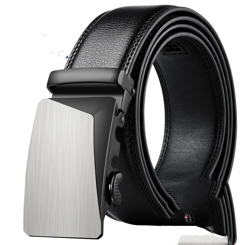 Men's Leather Automatic Buckle Pure Cowhide Belt - Authentic Excellence