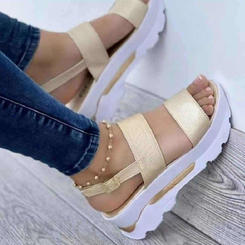 Damskor Casual Spänne Plattform Sandaler Sommarmode