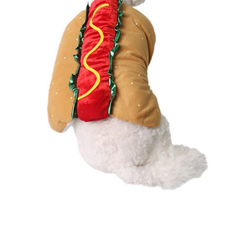 Pet Dog and Cat Costume - Cute Hot Dog Sandwich Costume, Funny Hot Dog Clothes, Cat Costume