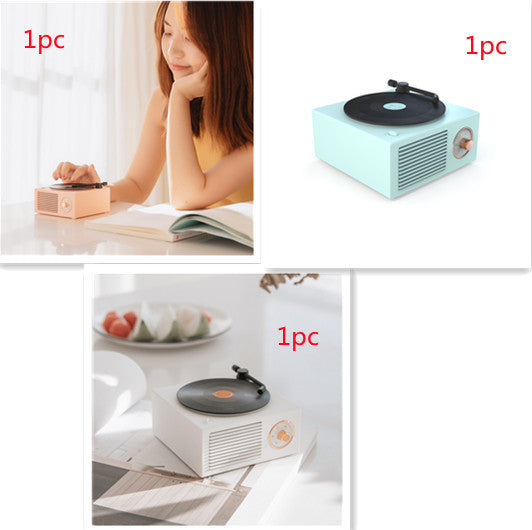 Trådlös mini bärbar retro grammofonhögtalare med Bluetooth-funktion