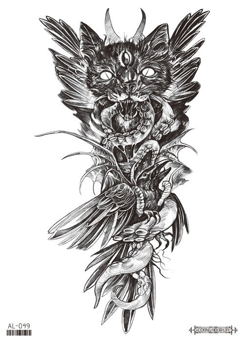 Waterproof Temporary Robotic Tattoo Stickers Fox Freak Peony Old School Louts Flower Flash Tattoos Female Body Art Fake Tatoo Men