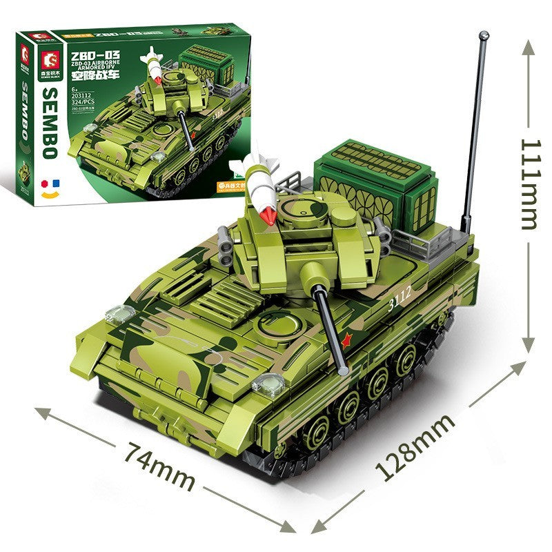 Pusselleksak för montering av tankmodell
