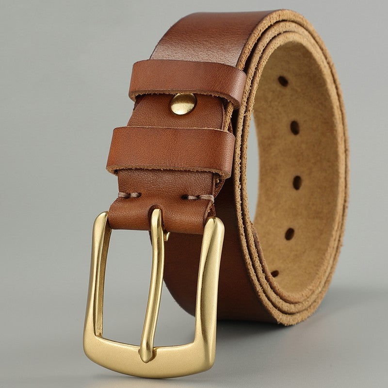 Handmade Casual Trend Men's Belts Cowhide - Artisan Craftsmanship