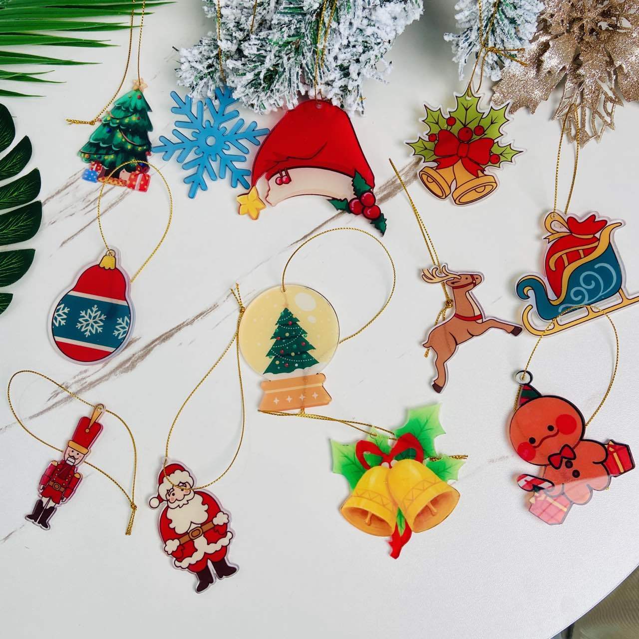 Pendentif de voiture de décoration de noël, ornement suspendu, décoration de maison, pendentif de décoration intérieure