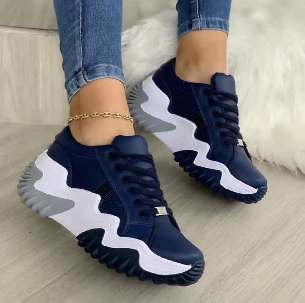 Dam Skor Sneakers med snörning