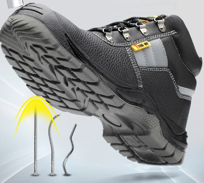 Skyddsskor med kraftiga sneakers, tåhätta, stålskyddsstövlar för män