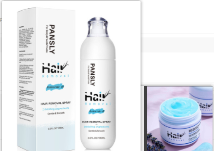 PANSLY Hårborttagning 100 ml skonsam spray kroppsvårdskräm för armar och ben