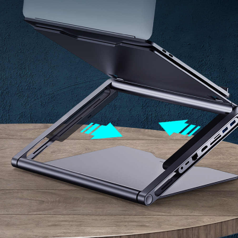 Lapstop-stativ med 8-i-1 dockningsstation