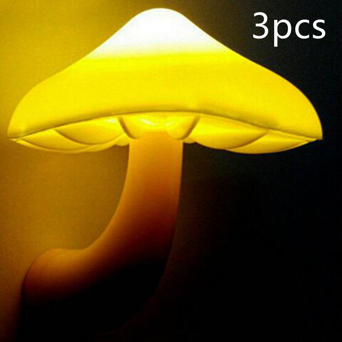 Lampe LED à prise murale en forme de champignon, prise ue US, blanc chaud, capteur de contrôle de la lumière, lumière de chambre à coucher, décoration de la maison