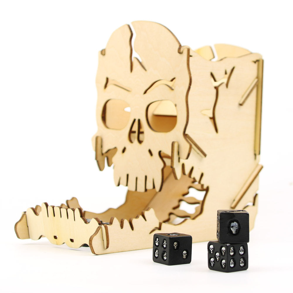 Skelett Dice Tower Fritid Underhållning Brädspel Trähantverk