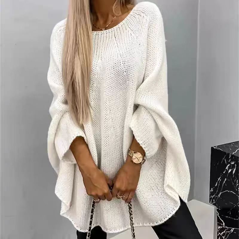 Luxurious Batwing Sleeve Pullover Sweater - Winter Fashion Collection